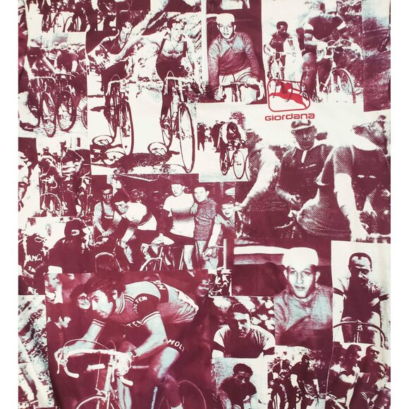 Giordana Mens Vintage Cycling Jersey Cyclist Photo Collage Tour de France M - Picture 4 of 10